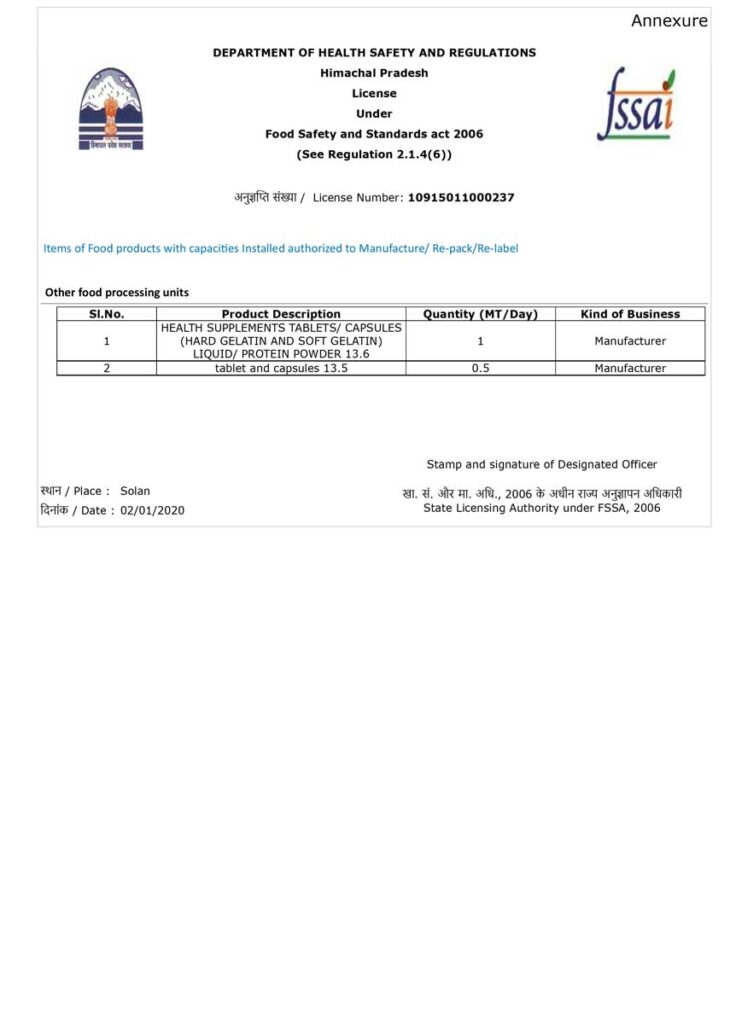 Vadsp Pharma certificate 6
