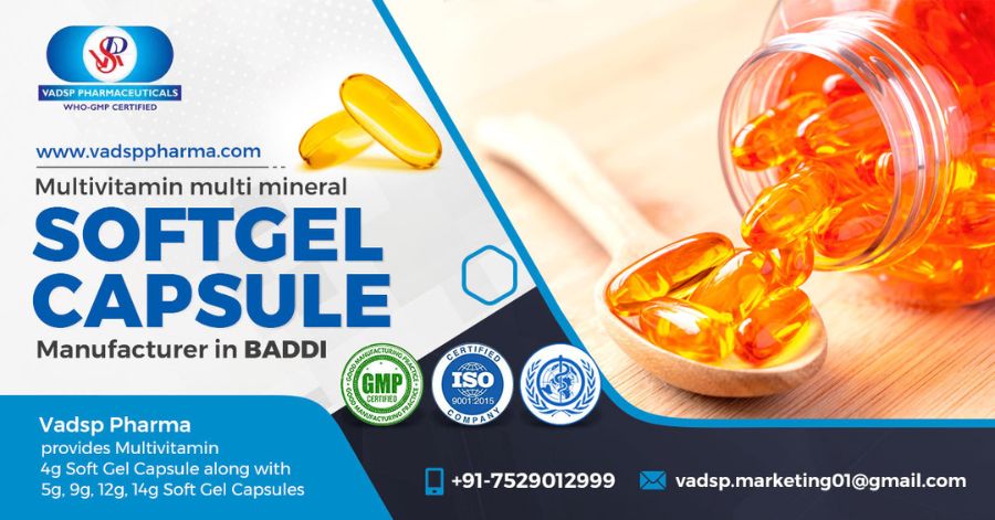 Multivitamin multi mineral softgel capsule manufacturer in Baddi | Vadsp Pharmaceuticals